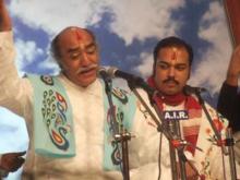 Dr Pandit Gokulotsavji Maharaj performing with his son Pandit Vrajotsavji Maharaj
